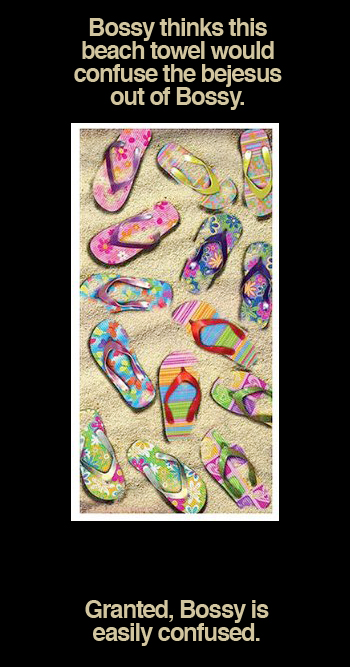 Sandy Flip-Flops Beach Towel