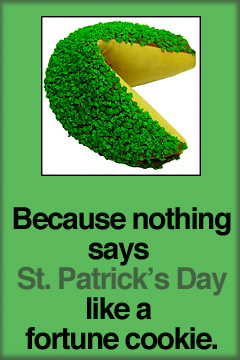 Shamrock Sprinkles Giant Fortune Cookie