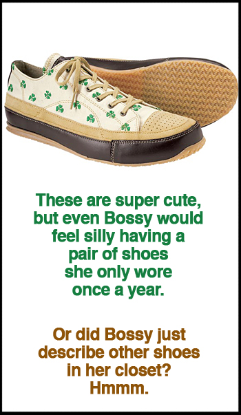 Shamrock-Embroidered Shoe