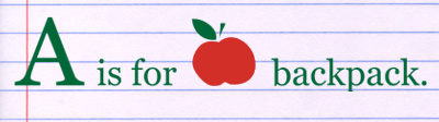 Back-to-School Craft: Apple Print Backpack