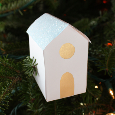 Glitter Paper Houses