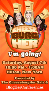 CheeseburgHer Party at BlogHer ’10: Get Your Tickets Now